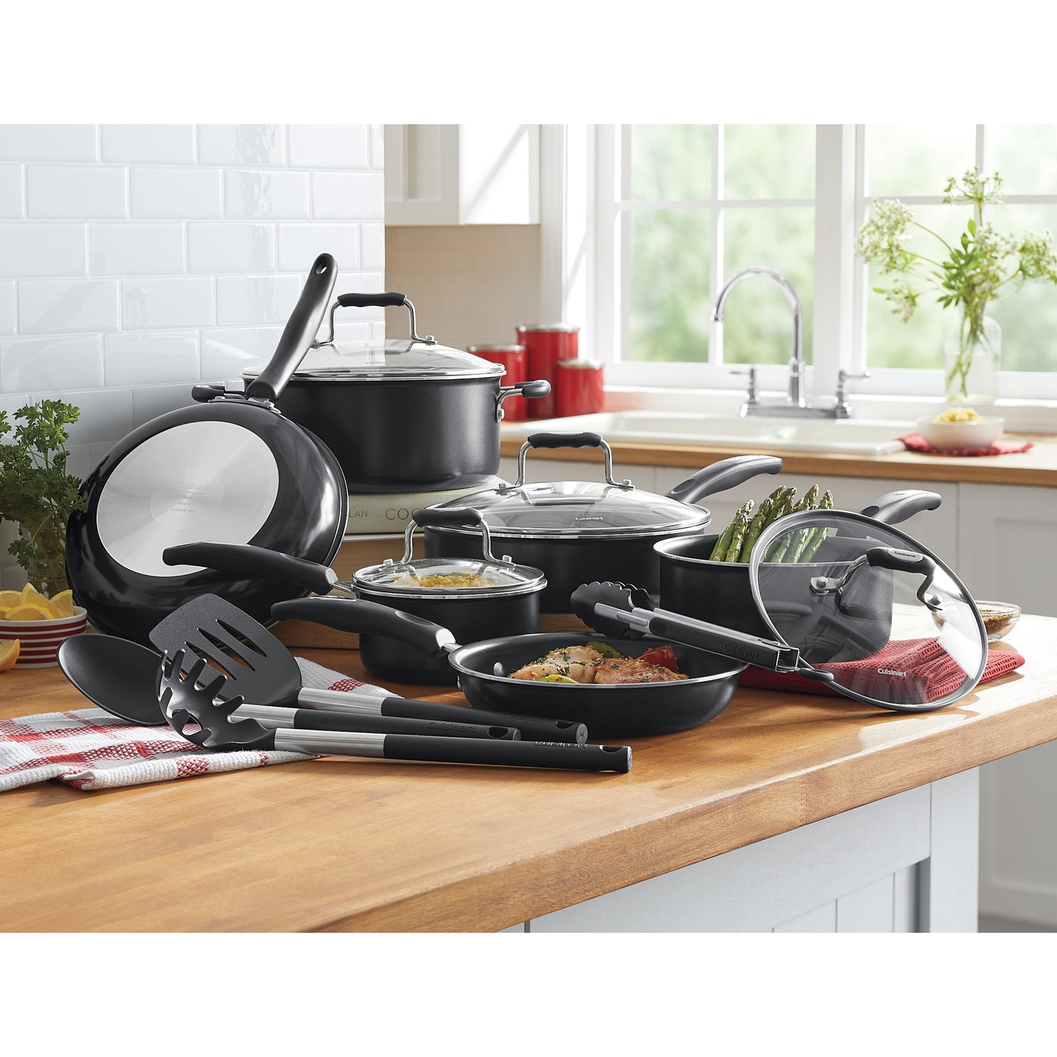 Cuisinart 14Piece Aluminum Nonstick Cookware Set Montgomery Ward