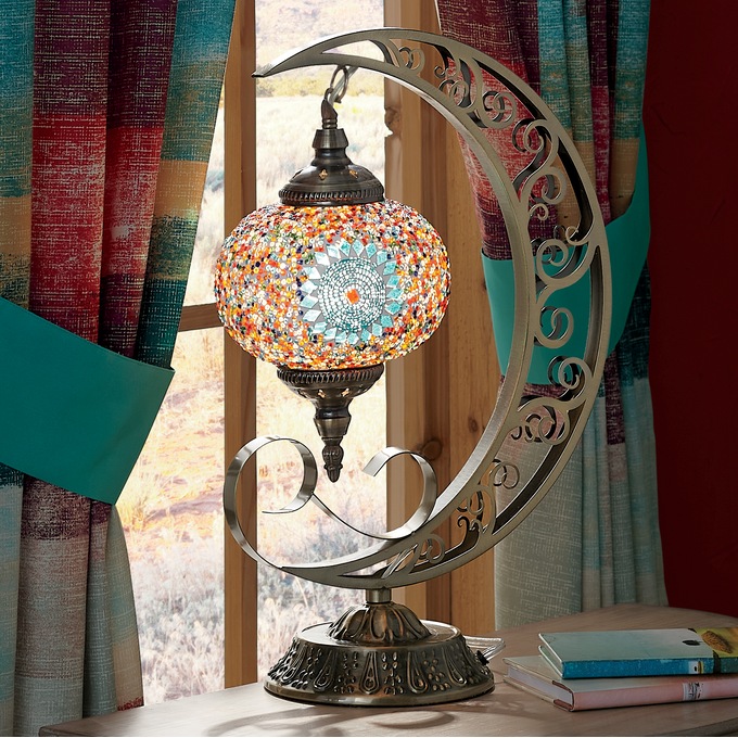 Mosaic Moon Table Lamp, , large