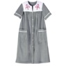 Duster With Embroidered Yoke, Black Stripe, large