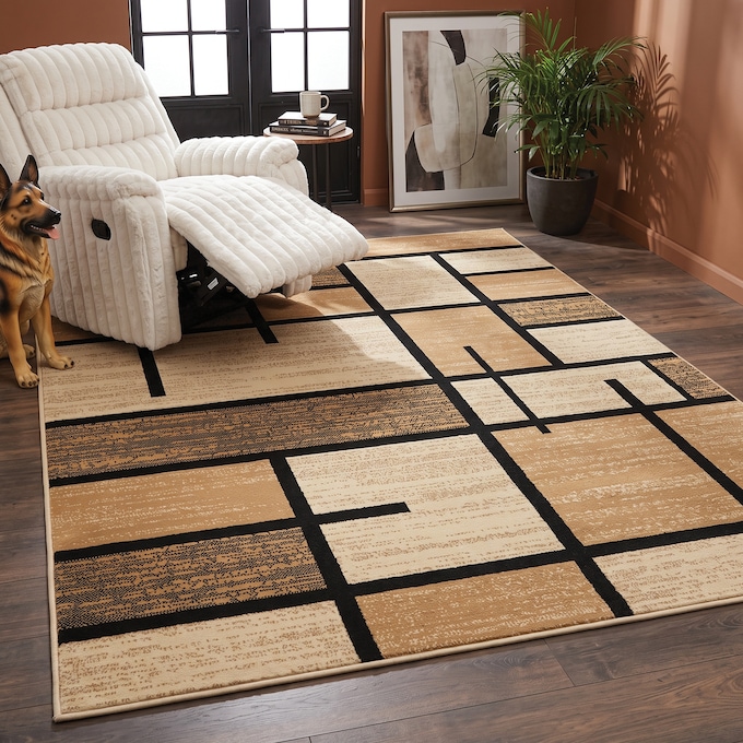 4-Piece Gilmore Rug Set, Brown, large