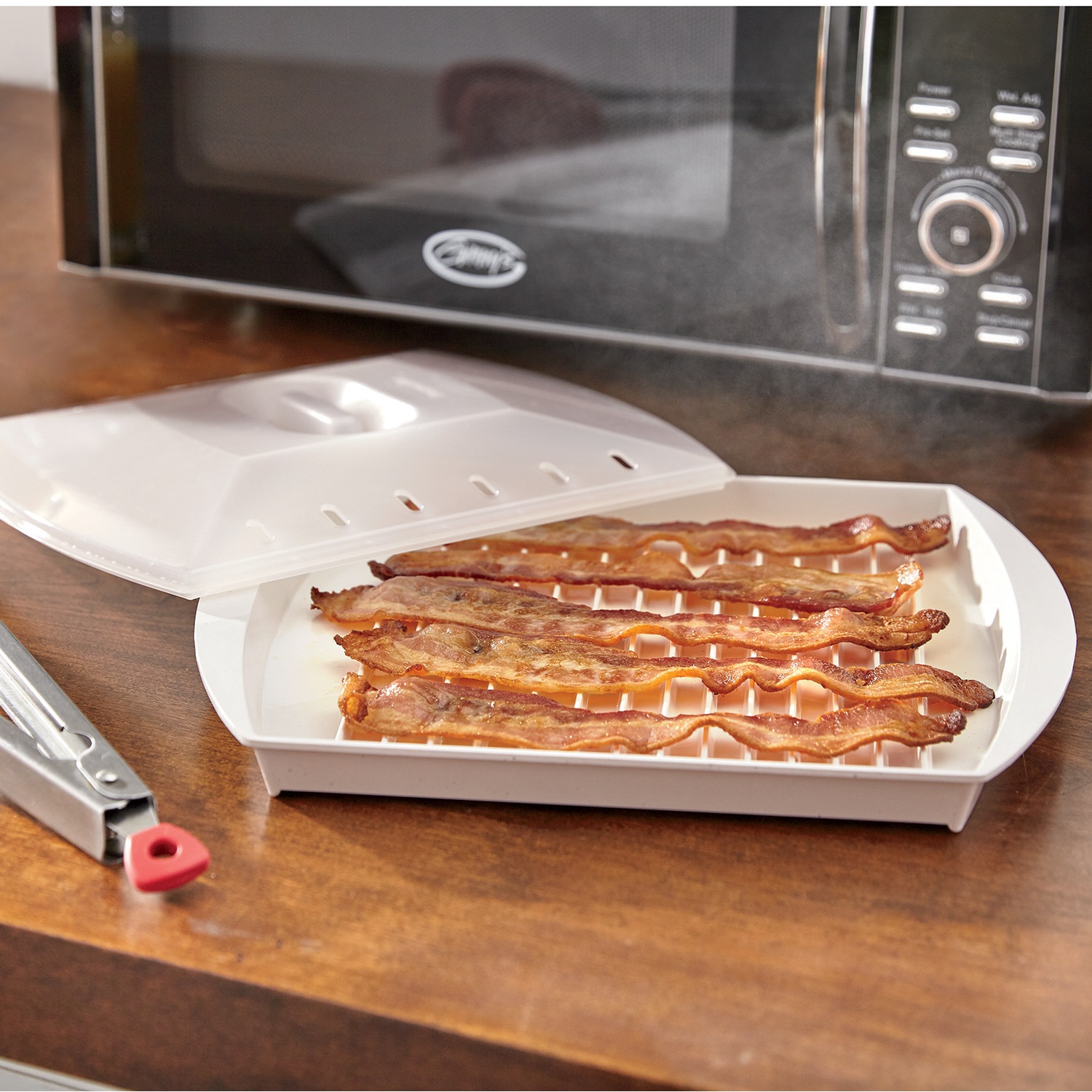 Progressive Microwave Bacon Grill with Cover Montgomery Ward