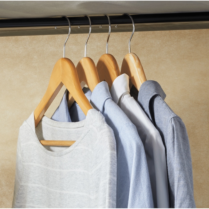 Fabric Storage Wardrobe Closet with Drawers and Hanging Bar, , large