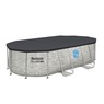 Bestway Power Steel Swim Vista Series 14' Above Ground Outdoor Swimming Pool Set with Filter Pump, Ladder, and Pool Cover, , large