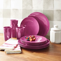 12-Piece Berry Bliss Melamine Dinnerware Set, , large