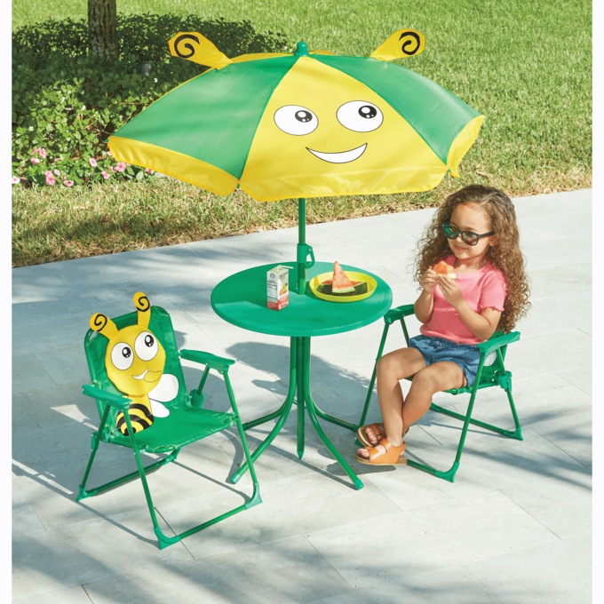 4-Piece Kids Folding Table Set, , large
