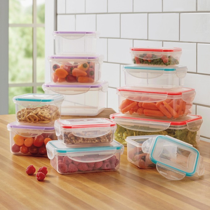 24-Piece Plastic Food Storage Set, , large