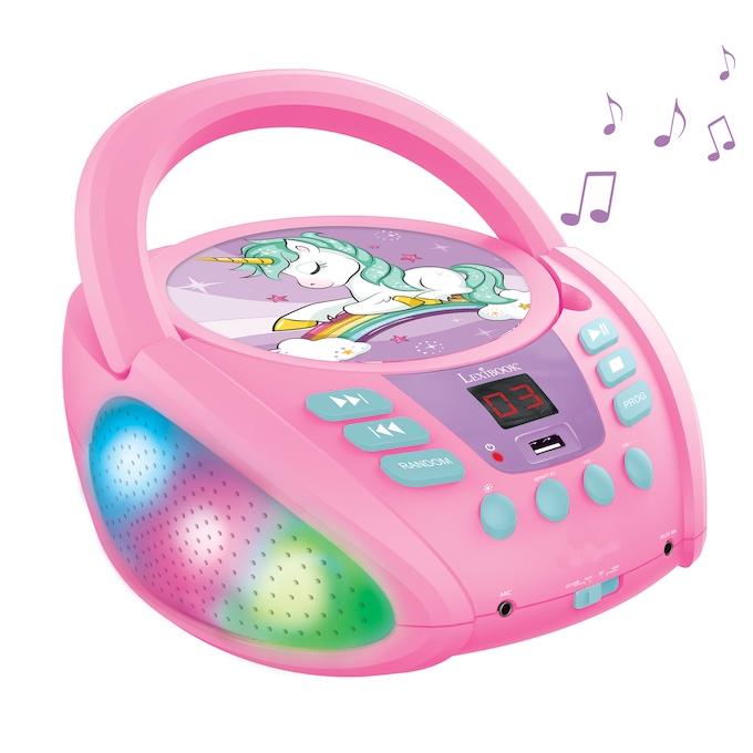 Lexibook Kids’ Bluetooth CD Player with Lights, , large