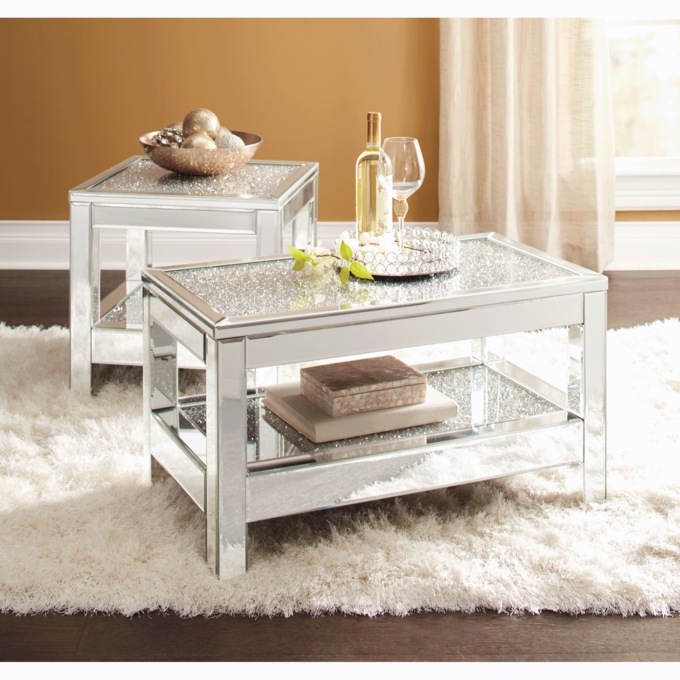 Aida Mirrored Coffee Table, , large
