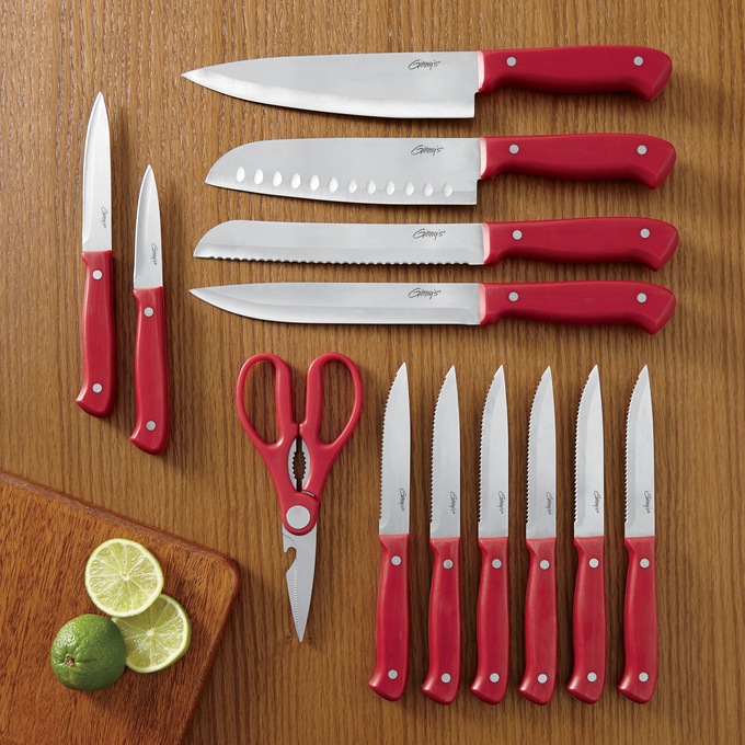 Ginny&#39;s 14-Piece Cutlery Knife Block with Sharpener, , large