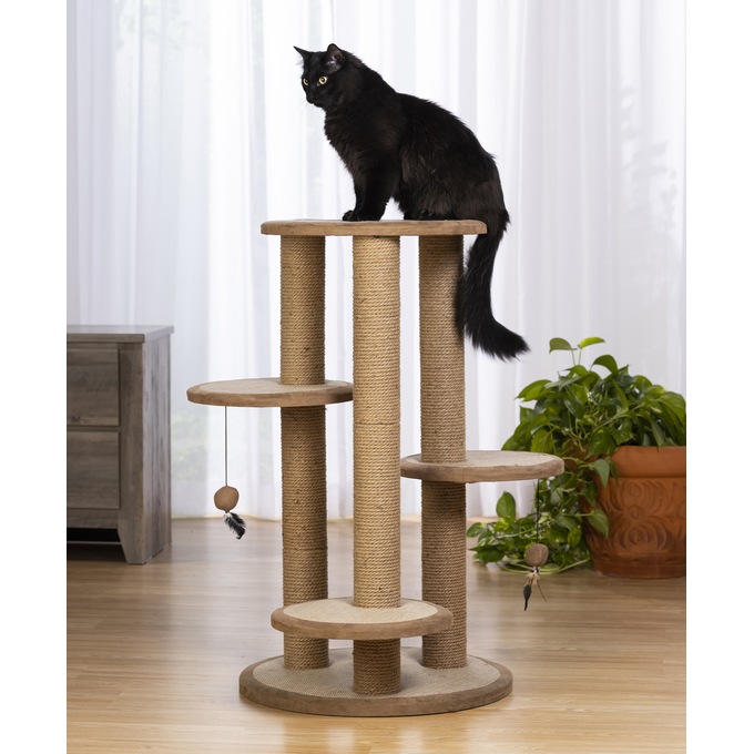 Kitty Power Paws Multi-Tier Cat Scratching Post, , large