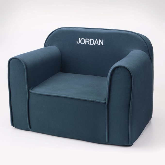 Kid's Lightweight Foam Chair with Washable Cover and Carry Handle, Indigo Blue, large