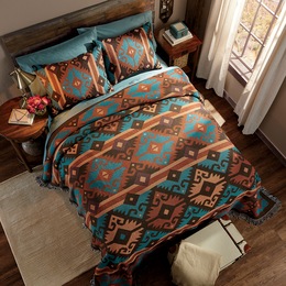 Canyon Woven Tapestry Coverlet, , large