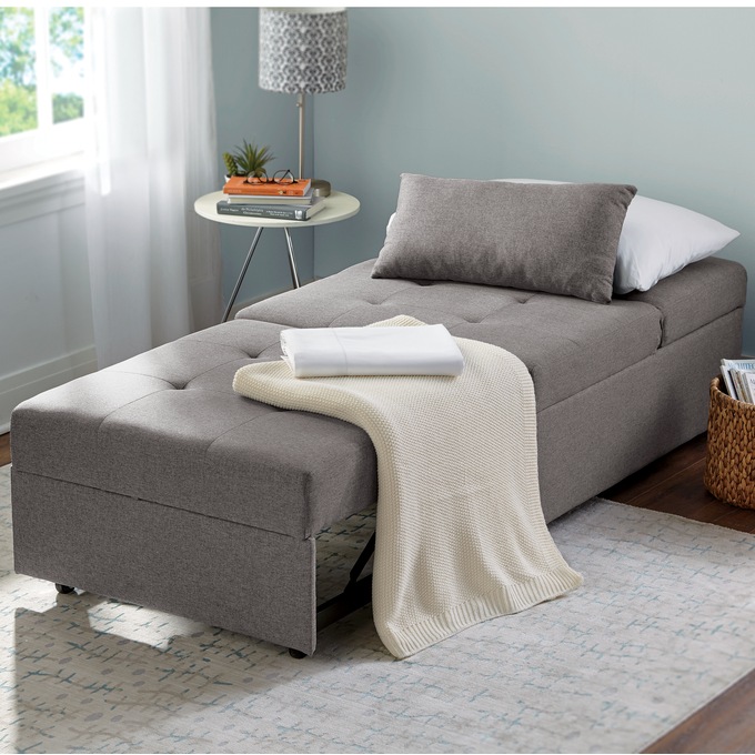 Cali Convertible Chair, Gray, large