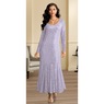Sylvie Sequin Lace Gown, , large