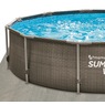 Summer Waves 12' Dark Double Rattan Active Frame Pool, , large
