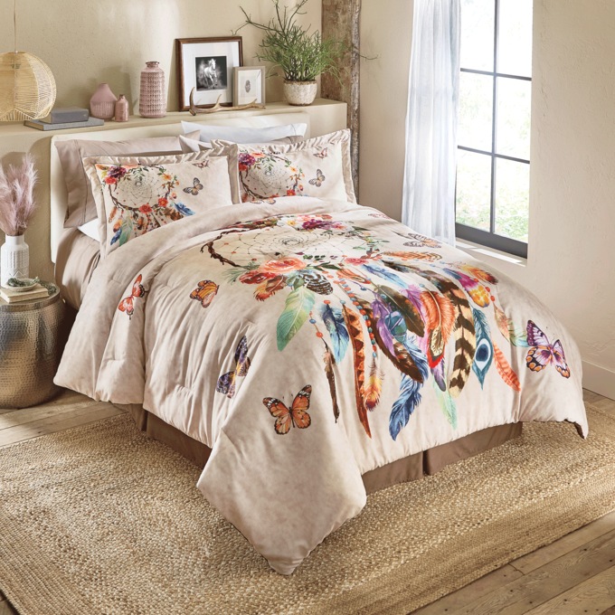 Dreamcatcher Butterfly Comforter Set, , large