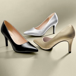 Classic Faux-Leather Pump, , large
