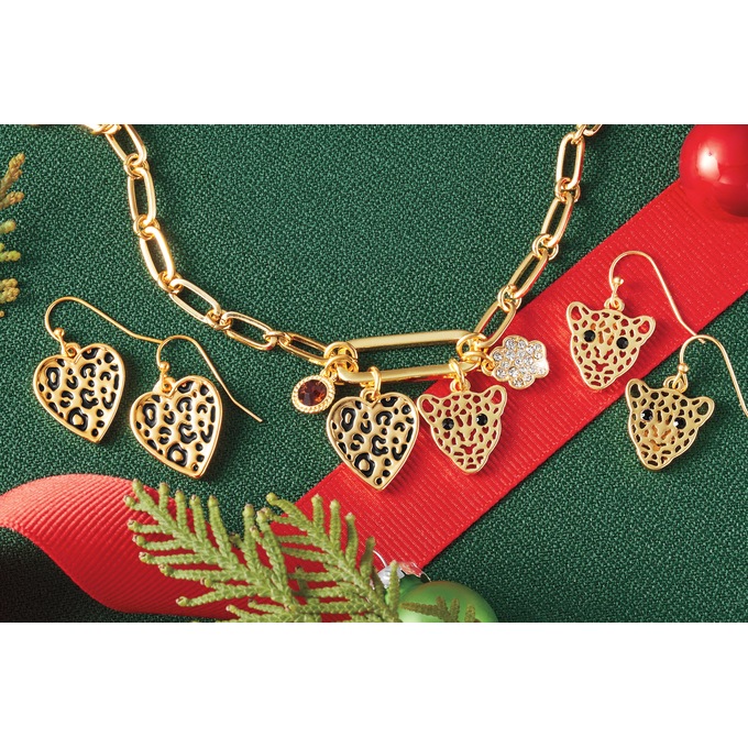 Charm Bracelet & 2-Pair Earring Set, , large