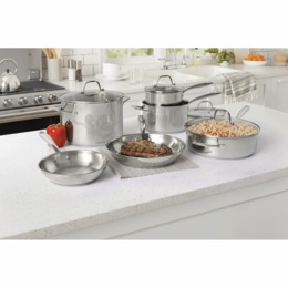 Guy Fieri Flavortown 10-Piece Stainless Steel Cookware Set, , large