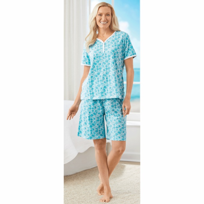 Print Shorty Pajama, , large