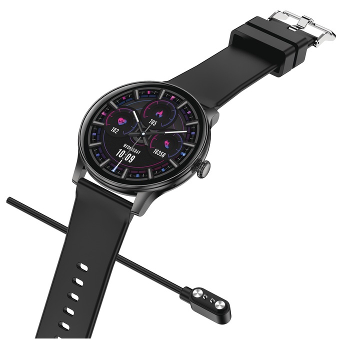 IG Round Smartwatch, Black, large
