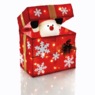 Peekaboo Santa Gift Box Lawn D&eacute;cor, Red, large