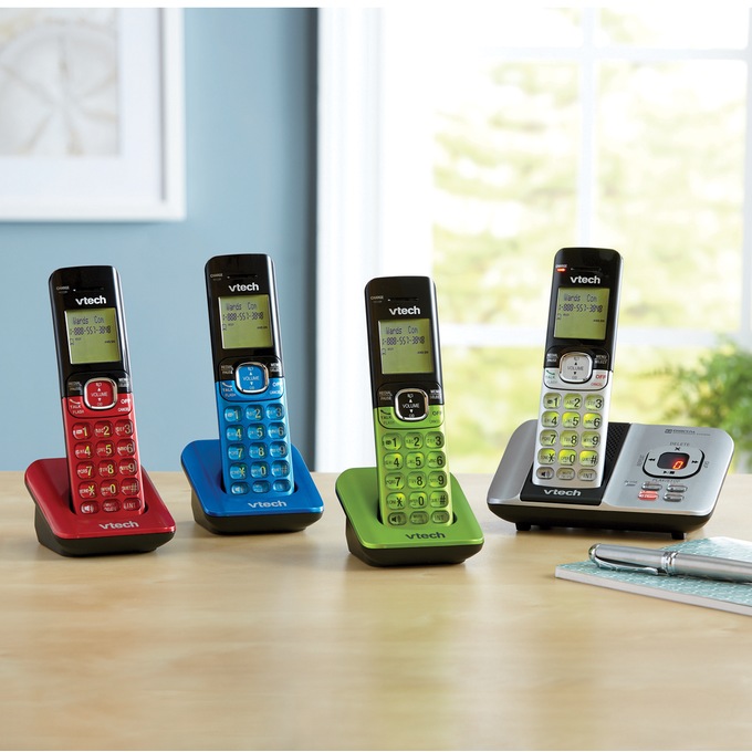V-Tech 4-Handset Answering System with Caller, , large