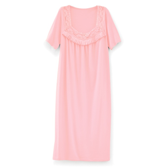 Cotton Knit Gown, , large