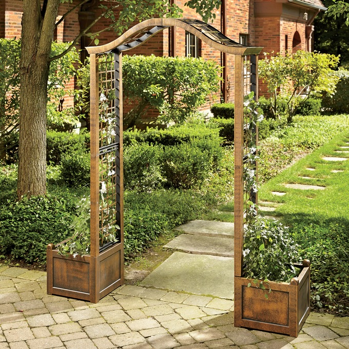 Garden Arched Trellis With Planters Montgomery Ward - Garden Arched Trellis With Planters Garden Arched Trellis With Planters Montgomery Ward - Garden Arched Trellis With Planters