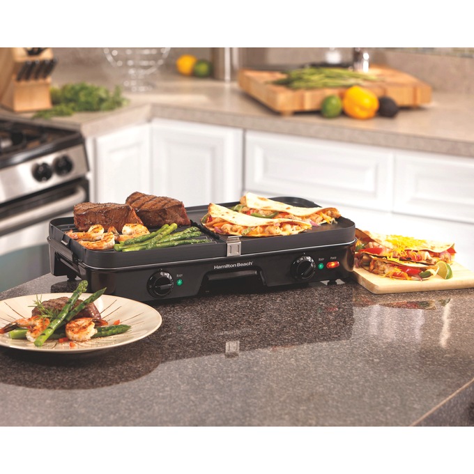 Hamilton Beach 3-in-1 Grill/Griddle, , large