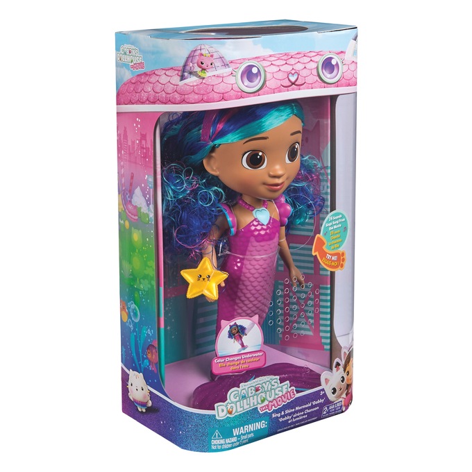 Gabby’s Dollhouse Sing and Shine Mermaid Gabby, , large