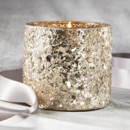 Gold Mercury Glass Votive Holder, , large