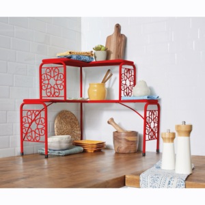 Gerbera Floral Scroll Corner Shelf, , large