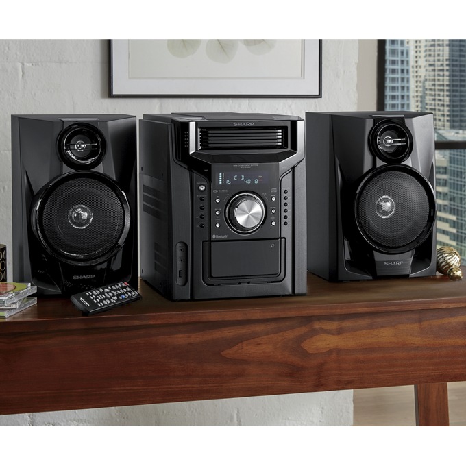 Sharp 5 Cd Changer With Cassette Am Fm Radio Montgomery Ward