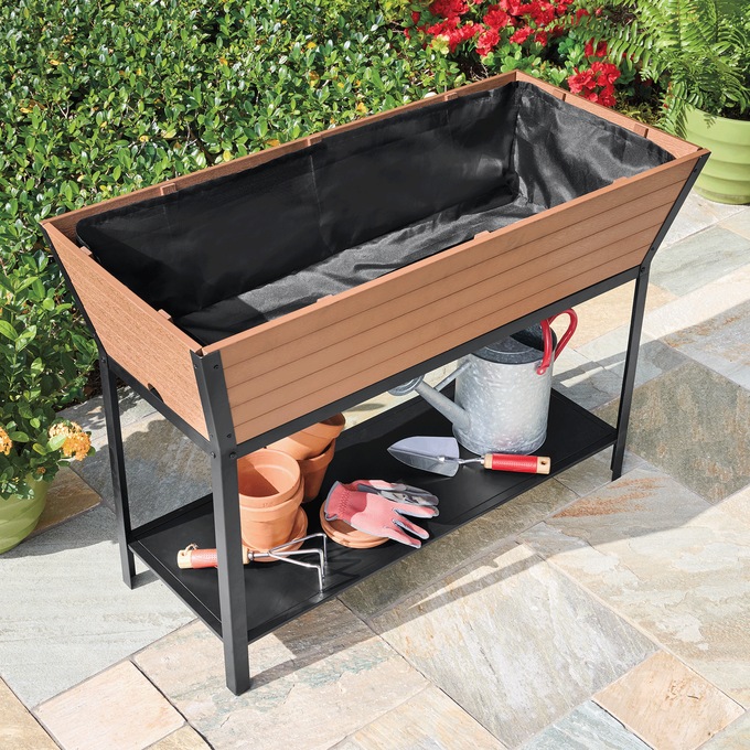Raised Garden Bed, Brown, large