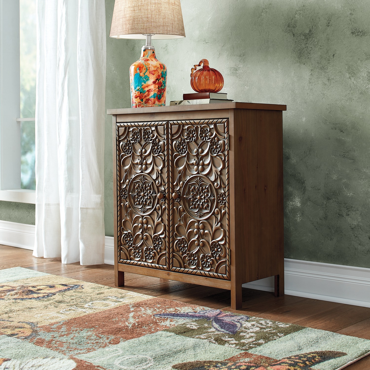 Andelisa Carved Cabinet | Montgomery Ward