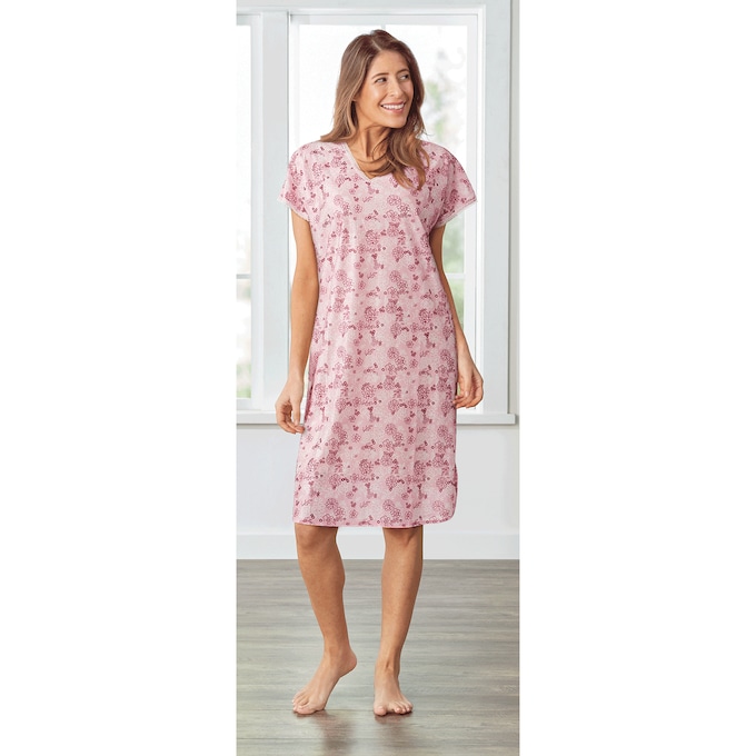 Lace Trim Nightshirt, , large