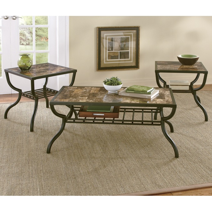 3 Piece Faux Marble Table Set Montgomery Ward