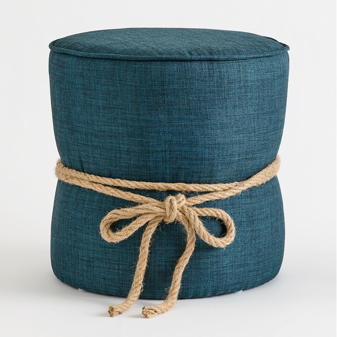 Charles Rope Tied Ottoman, , large