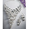 Crystal Bib Necklace and Earring Set, , large