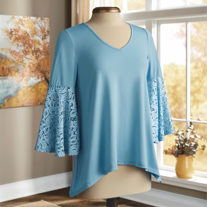 Leesa Lace Knit Top, , large