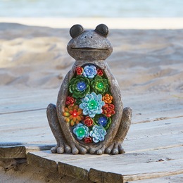 Solar Frog with Lit Flowers, , large