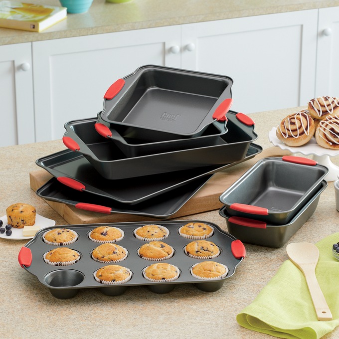 Chef Tested 8-Piece Bakeware Set with Silicone Handles, , large