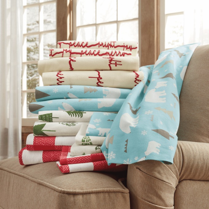 Novelty Cotton Flannel Sheet Set, , large