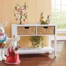 Set of 2 Resin Brown Bunnies, , large