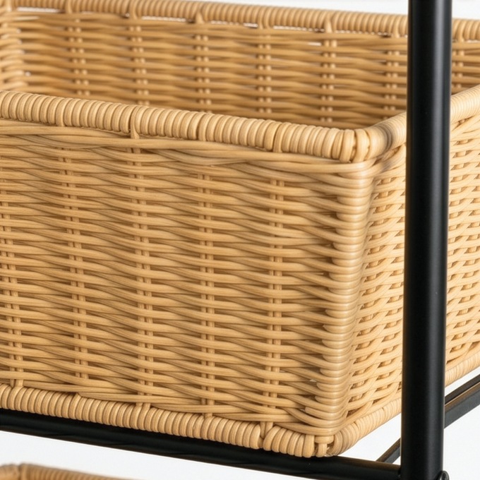 Resin-Wicker Basket Tower, , large