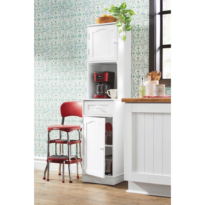 Melissa Tall Storage Pantry, White, large