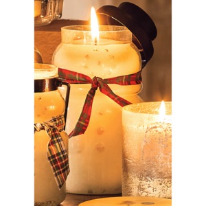 30-oz. Glass Snowman Candle, , large