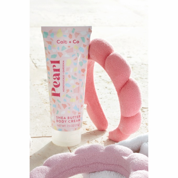 Self-care Spa Headband & Lotion Set, Pearl, large