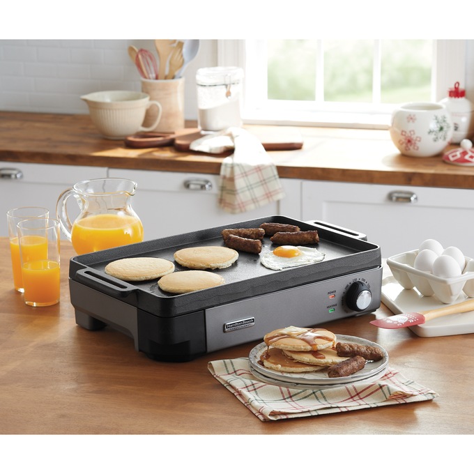 Hamilton Beach Cast Iron Electric Grill, , large